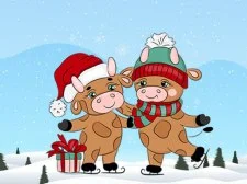 Get Ready to Jingle Bell Rock with Cute Christmas Bull Difference: A Fun and Educational Christmas Game for Kids