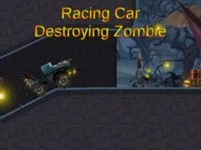 Racing Car Destroying Zombie: Survival in a Post-Apocalyptic World
